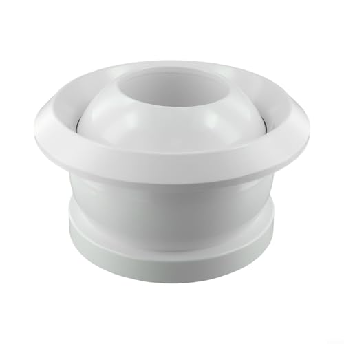 Jonikuper Ventilación de aire acondicionado redonda ABS con boquilla esférica giratoria de 360° para una ventilación interior eficiente y reducción de ruido en hoteles, escuelas, sótanos y fábricas
