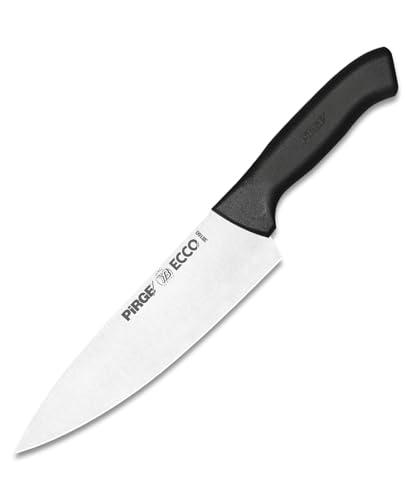 Pirge Ecco Coltello da Chef 19 cm - Universale e Professionale - Acciaio Inossidabile 54 HRC - Per Chef e Cucina Casalinga - Impugnatura Ergonomica in Plastica