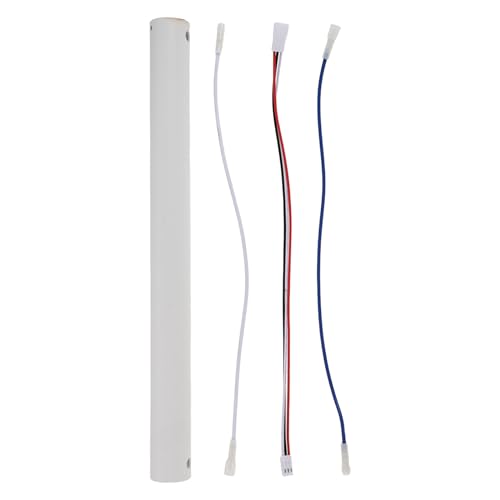 BESPORTBLE Varilla de Extensión de Acero Techo para de Ventilador Blanco de 11,8 Pulgadas con Cables para Montaje Industrial y Mejora del Rendimiento