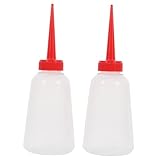 DOITOOL 2 Stück Ölspender Kunststoff Mit Roter Präzisionsdüse Für Nähmaschinen Nadelöler Ersatzflasche Für Motoröl Und Bastelkleber