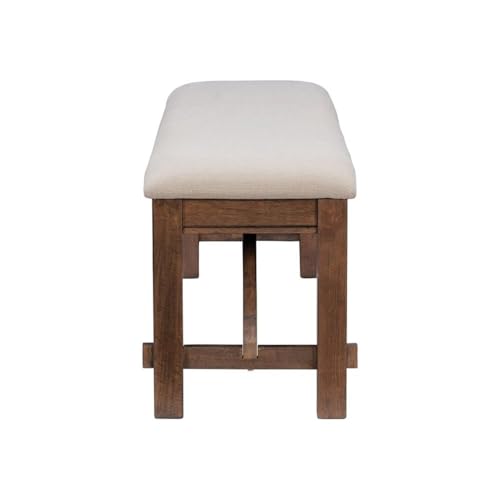 Powell Linon Turino Wood Dining Bench in Rustic Umber Brown