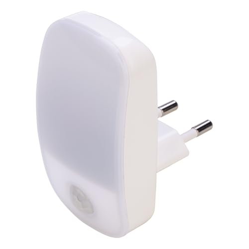 POLY POOL - PP3104 Punto Luce Notturno A LED Gialli Con Sensore Crepuscolare - Accensione Automatica Nelle Ore Notturne - Luce LED con Presa - Camera Bambini, Bagno, Corridoio