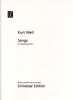 SONGS FOR SAXOPHONE QUARTET - SCORE AND PARTS
