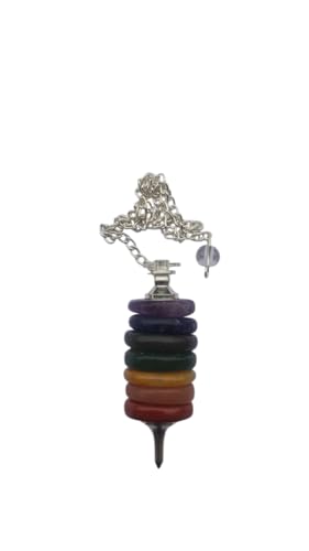 crystalmiracle Seven Chakra Stones Dowser Pendulum Crystal Healing Reiki Feng Shui Gift