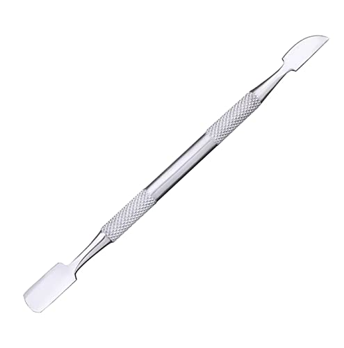 Cuchillo y empujador de cutículas de acero inoxidable para uñas de los dedos, unisex
