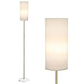 BoostArea Floor Lamp for Living Room with 3 Color Temperatures Bulb, Modern Floor Lamps, Classic Tall Lamp for Office, Standing Lamps for Bedroom, Kids Room, Study(9W LED Bulb, White Linen Shade)