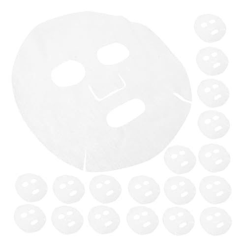 Abaodam 100Pcs White DIY Facial Mask Sheets Moisturizing Dry Sheet Masks for Home Skincare Facial Treatment Beauty Salon Use