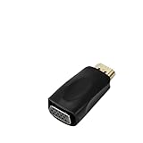 HDMI対応アダプター、1080PフルHD対応、3.5mmケーブル、3.5AUXジャック付き、HDTV、モニター、プロジェクター、PCコンピューター用(Black without cable)