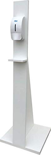 Ofituria - Soporte con Dosificador Manual De Gel Hidroalcohólico - 154Cm - Madera - Color Blanco