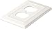 Monarch Abode 19062 Architectural Classic White Single Duplex Wall Switch Plate