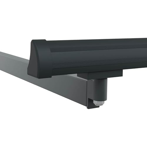 Cadre de store rétractable extérieur anthracite 4x2 m acier manuel