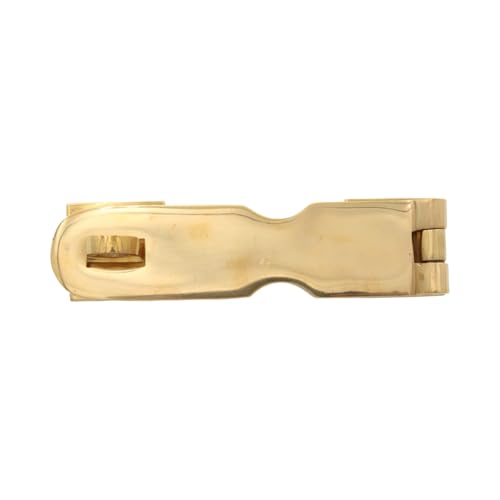 Image of Polished Brass Hasp Lock for Home Or Marine Use 5 Inch
