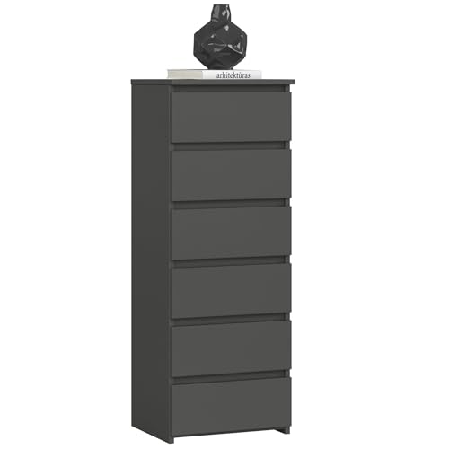 AKORD | Commode | Tiroirs | Tiroirs roulants | Fonctionnel | Idéal en Set | Robuste | Design Universel | Gris Graphite