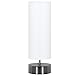 Touch Table Lamp, 3-Way Dimmable Modern Minimalist Accent Bedside Lamp with Cylinder Fabric Shade, Night Light Nightstand Desk Lamp for Bedroom Living Room Kitchen, 9W LED Bulb Included