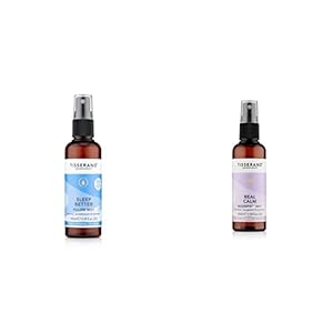 Tisserand Aromatherapy – Sleep Better – Pillow Mist Sleep Spray – Lavender, Jasmine & Sandalwood Essential Oils – 100% Natural Pure Essential Oils – 100ml & Aromatherapy Real Calm MoodFix Mist