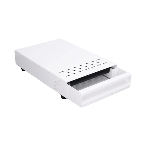 Caja De Polvo For Residuos De Café, Cajón Desmontable De Acero Inoxidable Antideslizante, Resistente(White)
