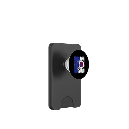 EU South Korea Half Flag European Union South Korean PopSockets PopWallet for MagSafe