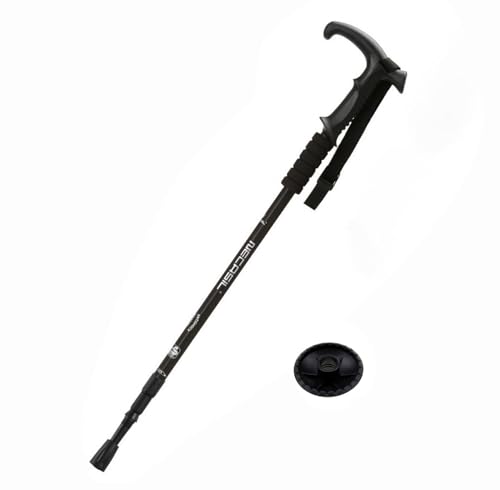 Hikehobby® Antishock With Handle Trekking Walking Hiking Stick Pole(Black)