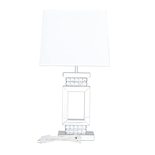 Deco 79 Wood Mirrored Table Lamp, 15" X 12" X 29", Silver #TOP6