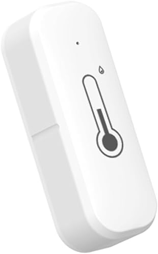 Lorxne WiFi 温度湿度センサー Tuya APP スマートコントロール携帯電話リマインダー共有デバイス APP スマートコントロールリマインダー共有デバイス スマート温度湿度モニター ホワイト 遠隔 確認 高齢者 見守り 室温管理 エアコン 自動