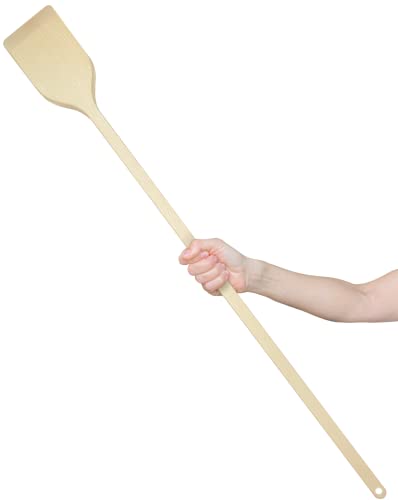36-in Beech Heavy Duty Wooden Mixing Paddle - Made in Ukraine - Handle Long Stir for Cooking Cajun Crawfish Boil and Brewing Beer - Stirring Spatula for Brewing Mixing Grill Camping in Big Stock Pots - Thumbnail 3