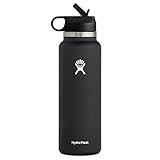 Hydro Flask 40 oz Wide Mouth Straw Lid Black