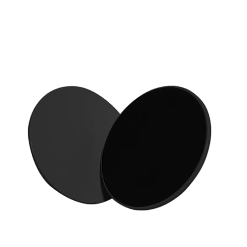 eYourlife2012 Core Exercise Sliders, Dual-Sided Workout Discs for All Floor Types, 1 Pair (Black)