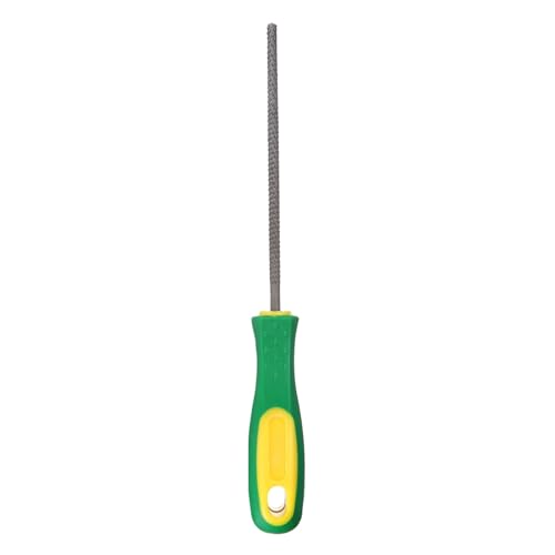 HARFINGTON Lima de escofina de madera de 6 pulgadas, de acero redondo, multifuncional, con mango de plástico para carpintería, afilar madera y metal