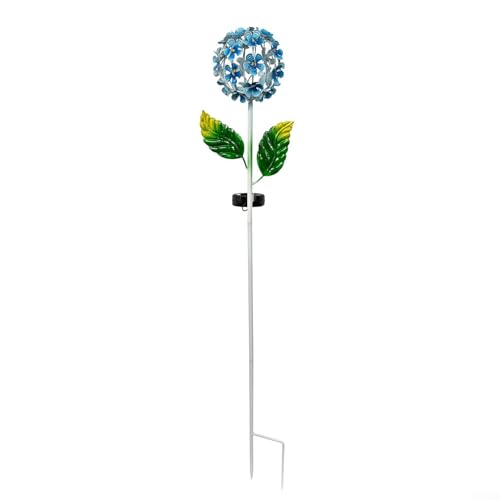 Luce solare da giardino, in ferro battuto, traforata, grande, sferica, per decorazione paesaggistica esterna (E)