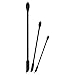 SAVITA 3 Pièces Petite Spatules en Silicone Double Extrémité Multifonctions Ensemble de Mini Spatule de Maquillage Longues Cuillères pour Cosmétique Cuisine Bocaux Canettes Étroites (Noir, 3 Tailles)
