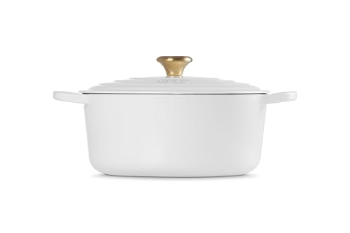 Image of Le Creuset Enameled Cast Iron Signature Round Dutch Oven, 7.25 qt., White