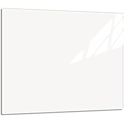 Tapa Cubre Fregadero TMK - Placa protectora de vitrocerámica 60 x 52 cm 1 pieza cocina eléctrica universal para inducción protección contra salpicaduras tabla de cortar de vidrio templado como decoración, blanco