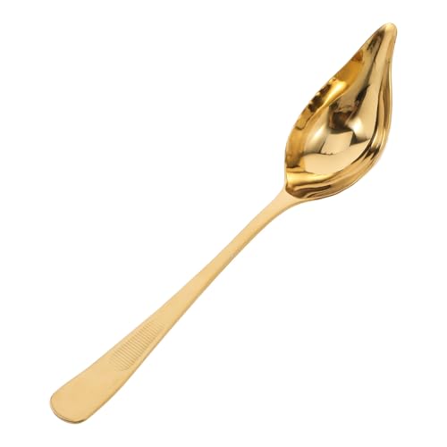 SHINEOFI Cuchara para Salsa de Acero Inoxidable 304 Diseño Recto Boquilla para Servir Aceite y Salsas Utensilio Multifuncional para Cocina y Restaurante Cuchara Sopera Profesional