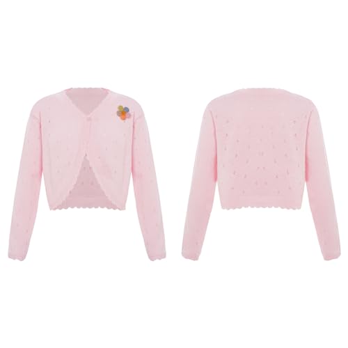 Little Girls Bolero Shrug Cardigan Spring Autumn Coat Long Sleeves Sweater Casual Tops Outerwear Uniform