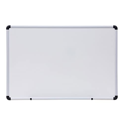 Universal 43723 Dry Erase Board, Melamine, 36 x 24, White, Black/Gray Aluminum/Plastic Frame