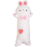 CAZOYEE Rabbit Plush Long Pillow, Cute Bunny Stuffed Animal Soft Toy, Bunny Kawaii Plushie, Rabbit P