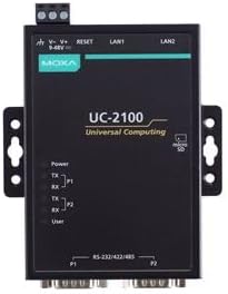 Moxa UC-2112-T-LX Compact RISC-Based Embedded Computer with 1GHz Processor, 2 Serial Ports, 2 LAN Ports (1 Gb Ethernet), Micro SD Card Socket and -40 to 75°C op Temp.