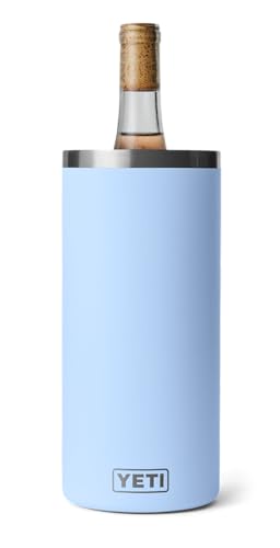 YETI Rambler Wine and Champagne Chiller, Stainless Steel Insulated, Big Sky Blue