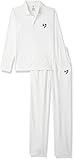 SG Men Club JR/FS/S J Polyester Training Suit Cricket Pant & Shirt Set (S, White)
