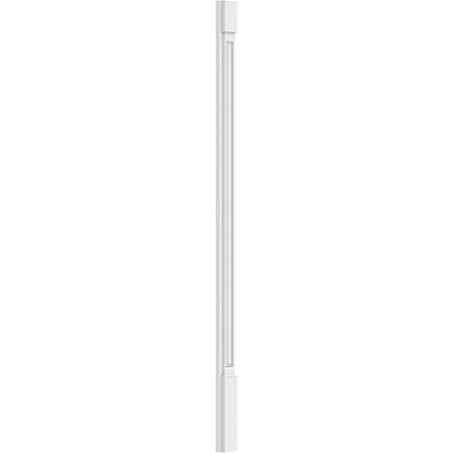TruCraft Raised Panel Pilaster w/Standard Capital & Base, 4"W x 82"H x 2"P, Base Can Be Trimmed Up to 6 5/8", Architectural Grade PVC, Sold As Pair by Ekena Millwork - Image 4