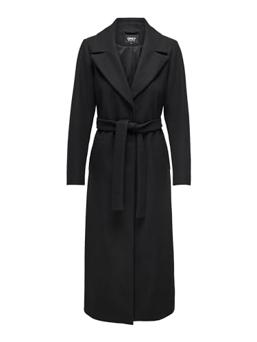 ONLY Onlclara X-Long Coat CS Otw Abrigo, Negro, M para Mujer
