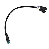 Rallonge électrique pour vélo - Adaptateur écran vers SM 5 broches - 19 cm - Noir
