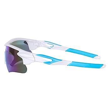Image of Packard - Sports Sunglasses - Bike Rider Glasses (White Blue, Blue)