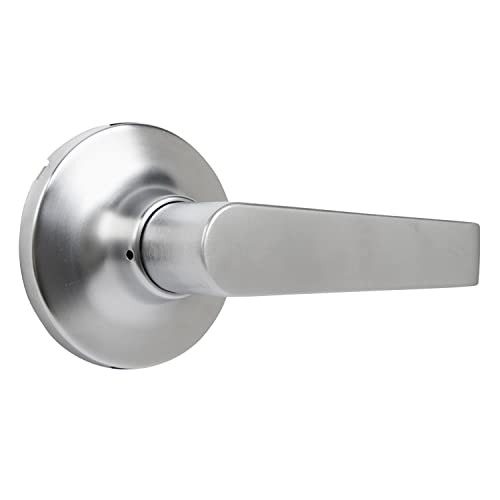 Image of BRINKS Commercial - Light Duty Passage Door Lever, Satin Chrome Finish - Meets ANSI Grade 2 Standards and is ADA Compliant