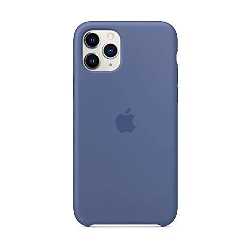 Image of Apple iPhone 11 Pro Linen Blue Silicone Case - Slim Fit, Wireless Charging Compatible