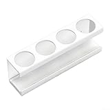 Zahnbürstenhalter mit 4 Fächern, Kieselgur Basis für Feuchtigkeitsaufnahme und Wandhalterung, um elektrische und manuelle Zahnbürsten organisiert zu halten (weiß)