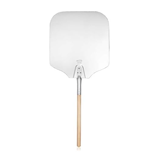 New Star Foodservice 50196 Aluminum Pizza Peel, Wooden Handle, 16 x 18 inch Blade, 36 inch overall