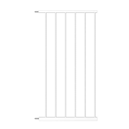 WAOWAO 36.22" Extra Tall Wide Pressure Mounted Baby Gate Triple Lock Walk Through Swing Auto Close Safety White Metal Toddler Kids Child Dog Pet Puppy Cat for Indoor Stairs, (Extentions 14.17") 36.22" Tall White 14.17"/36cm