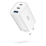 TOPADRE 急速充電器 65w PD 充電器 Type-C USB 3ポート三台同時充 電 [超低温/GaNIII技術/折りたたみ式プラグ] タイプc 充 電器 対応MacBook/iPad/Android/Windows PC PSE認証済 PD3.0 対応iphone 16/15/14/13 フルシリーズ対応 白