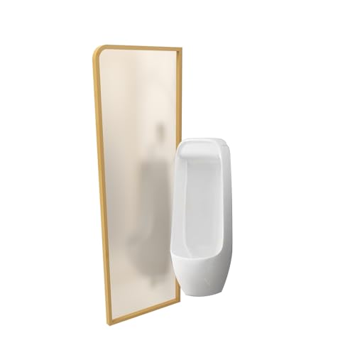 Mampara divisoria dorada premium de pared para urinarios de diseño 2